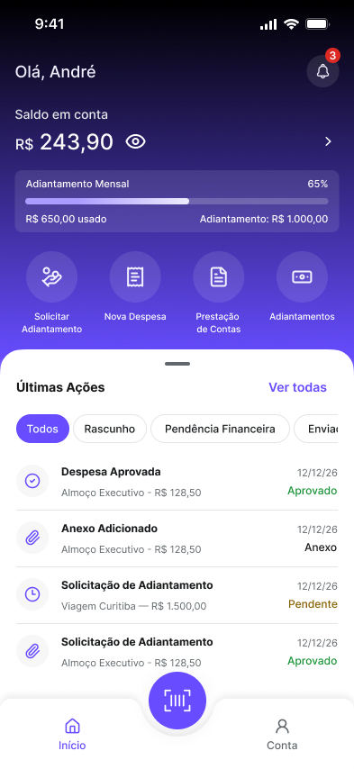 Despex home screen