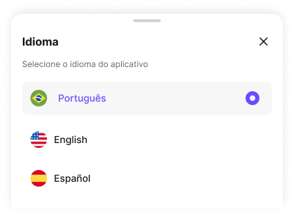 Despex language screen